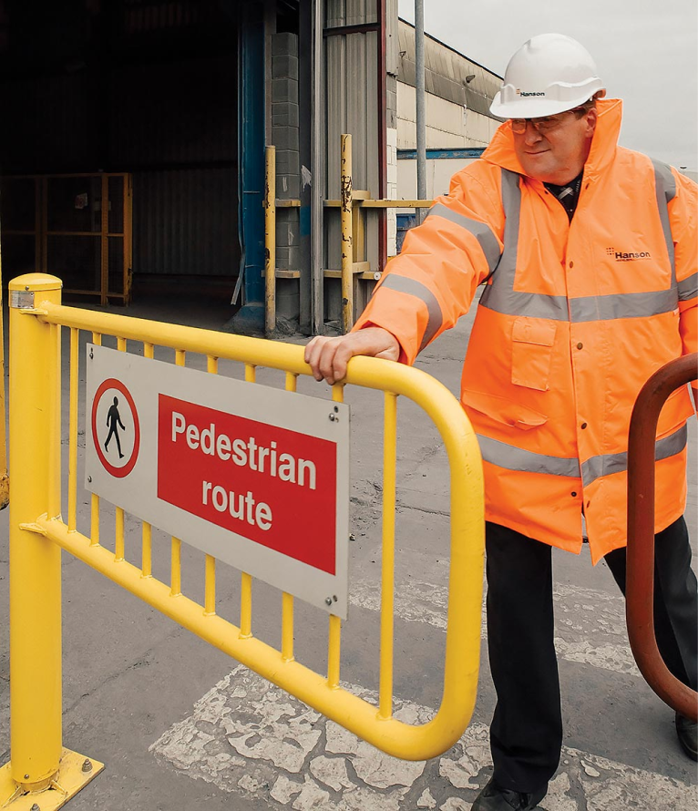 Man pushing a Safety P-Gate